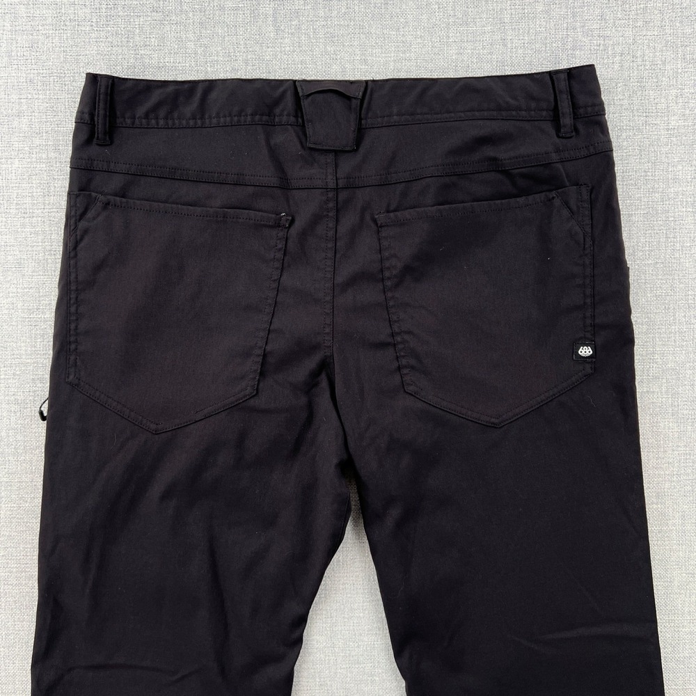 686 Everywhere Featherlight Chino Pant Slim Fit 34x32 Black Technical Travel - Picture 7 of 12